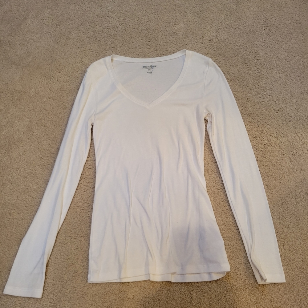 White Long Sleeve Tee